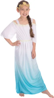 Image de Bristol Novelty - Robe de déguisement pour fille BN550 (L) (Blanc/Bleu/Or)