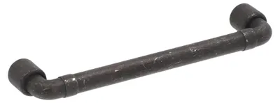 Produktbild von Griff für Möbel aus Zinklegierung, Lochabstand 128 mm, Vintage-Ausführung in Schwarz