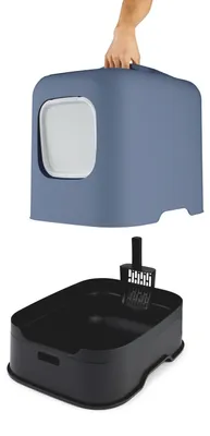 Produktbild von ROTHO – Katzentoilette 51 x 39 x 40 cm – Katzenstreubox – Horizon Blue