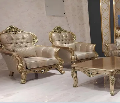 Produktbild von Sessel Ohrensessel Design Polster Sofa Barock Chesterfield Textil Wohnzimmer Neu