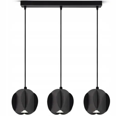 Zdjęcie produktu dla LUXOLAR Lampa wisząca 3-punktowa GU10 LED 25W czarna - Nowoczesna lampa sufitowa metalowa - Idealna do salonu, sypialni, jadalni