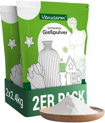 Produktbild von Venusarm Gießpulver 4,8kg, Beruhigende Härte Gießmasse für Detailgetreue Reliefs Gipsformen Kunst- und Bastelprojekte