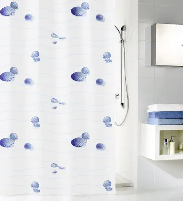 Produktbild von Kleine Wolke Duschvorhang Miami blau, 180 x 200 cm