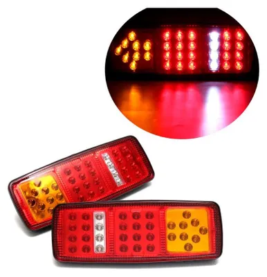 Produktbild von 2er-Set LED-Heckleuchten (Bremslicht, Blinker, Rücklicht) 24V für Lkw, Transporter, Sattelzug/Anhänger