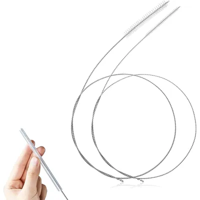 Image de 2 brosses flexibles pour tuyaux, extra longues, ensemble de brosses pour le nettoyage des canalisations