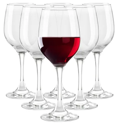 Weinglas-Set 6er 250 ml Rotweingläser transparent spülmaschinenfest
