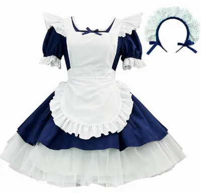 Produktbild von Solidchoice – Anime-Lolita-Mädchenkostüm mit Handschuhen und Socken für Damen