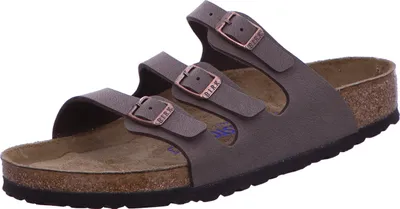 A single Birkenstock sandal is shown against a white background.