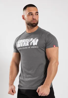 Produktbild von Gorilla Wear Classic Trainings-T-Shirt – Graumeliert – 2XL