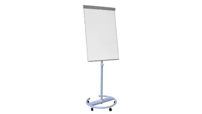 Produktbild von Flipchart 100x70cm, Mobil, auf Rollen, Höhenverstellbar,  Magnetisch, Trocken Abwischbar