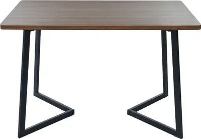Immagine prodotto di Tavolo da pranzo Sweiko 117x68cm, (1-St), tavolo da pranzo rettangolare con struttura in metallo, tavolo da cucina in legno con gambe in metallo per sala da pranzo soggiorno, colore nero/noce