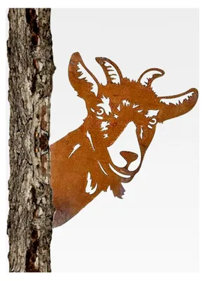 Produktbild von Gartendekoration aus Rost 29 cm Kuhkopf Gartenstatuen Metall