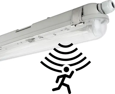 Produktbild von LED Feuchtraumleuchte Wannenleuchte 150cm 1x 22W T8 Röhre 840 Neutralweiß 4000K IP65 mit Sensor