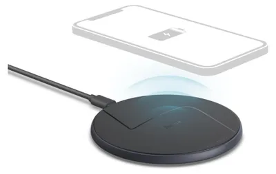 Produktbild von Hama Wireless Charger Kabelloses Smartphone-Ladepad, 15 W, Schwarz