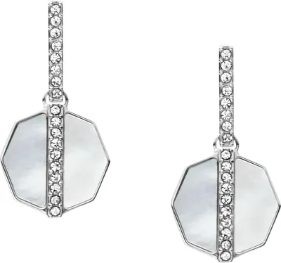 Produktbild von Fossil Ohrstecker Damen Merrit Perlmutt Edelstahl Silber JF04911040