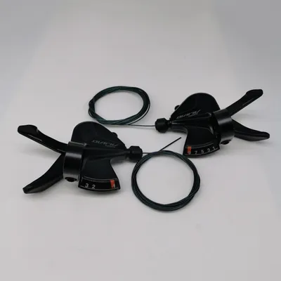 Produktbild von Shimano SL-M3100 Alivio Schalthebel Set 3 & 9 fach | 27 Gang mit Schaltzug Rapidfire Plus Fahrrad MTB