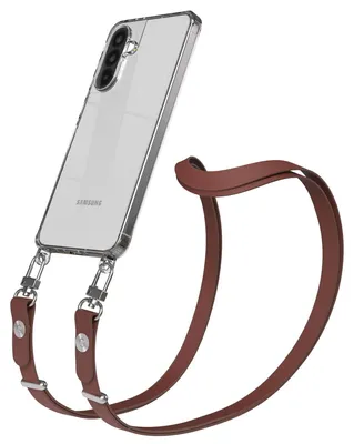 Produktbild von EAZY CASE Handykette magnetisch mit Handyhülle für Samsung Galaxy A56, Crossbody Handyband 1-1,90m verstellbar mit 2 Ösen in Braun