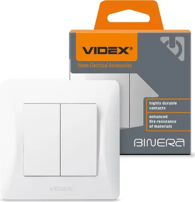 Obrázek produktu pro VIDEX BINERA 2cestný spínač bílý IP20