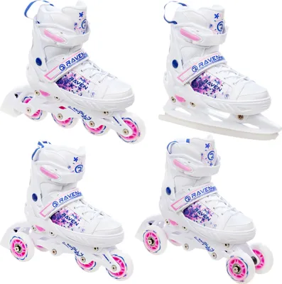 Produktbild von 4in1 Inliner/Triskates/Rollschuhe/Schlittschuhe Raven Meia verstellbar 28-32