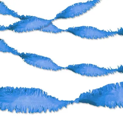 Produktbild von Kreppgirlande blau für feierliche Raumdeko, 24 m lang, Papier, 1 Stück