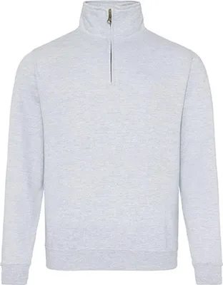 Produktbild von Just Hoods JH046 | Sophomore 1/4 Zip Sweat - Farbe: Heather Grey - Größe: S