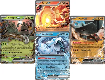 Produktbild von Chongjian ex & Yuyu ex & Baojian ex & Dinglu ex -Doppelstern SET Karmesin & Purpur Entwicklungen in Paldea 27;40;61;127/193 Sammelkarten Pokemon Einzelkarten