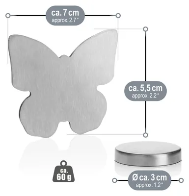 Produktbild von Magnetische Tischdeckengewichte, Edelstahl, 60g