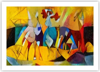 Produktbild von Poster - Poster ohne Rahmen - Abstraktion modern - 70x50 cm - Wand Bild - Wanddeko - Wandbilder - Kunstposter - Wandposter - Bilder - Kunstdruck - Wanddekoration - Wandbild - P2XAA70x50-3455