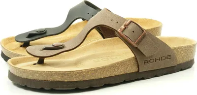 Produktbild von Rohde Damen Zehentrenner Pantolette Komfortweite G Fußbett gepolstert Alba 5628, Größe:42 EU, Farbe:Schwarz