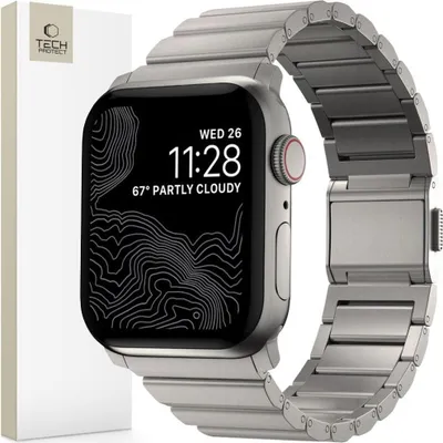 Immagine prodotto di Tech-Protect Steelband Apple Watch 6 / 7 / 8 / 9 / 10 / Se / Ultra 1 / 2 (44 / 45 / 46 / 49 Mm) Titanio