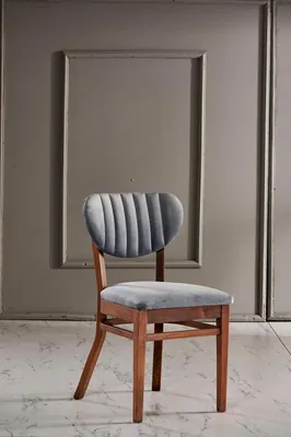 Produktbild von Stuhl Esszimmerstuhl Designer Textil Stühle Holz Luxus Esszimmerstühle