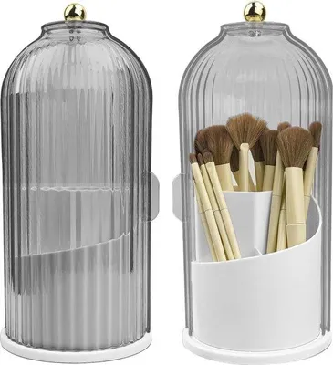 Produktbild von Famanu Make-uppinselhalter 360° drehbar - mit staubdichtem Deckel