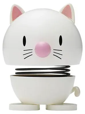 Produktbild von Hoptimist - Animals - Skandinavisches Design Deko Figuren (Small - Katze - Weiß)
