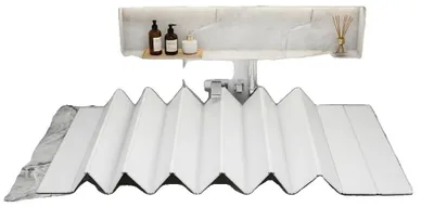 Obrázok produktu pre Poťah na vaňu, 160 cm x 70 cm, skladacia konštrukcia, materiál: PVC, obdĺžnikový tvar, nosnosť: 5 kg