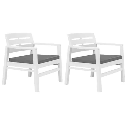 Immagine prodotto di Set Salotto da Giardino 3 pz in Plastica Bianco