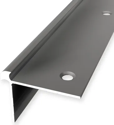 Produktbild von Treppenkantenprofil 32 x 42 x 1000 mm Winkelprofil Einfasshöhe 5 mm Aluminium Glatt Doppelt Versetzt Versenkt Gebohrt Edelstahl Küberit