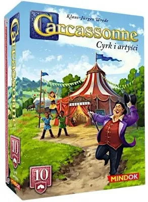 Zdjęcie produktu dla Carcassonne 10 Cyrk i Artyści Edycja 3 Gra Strategiczna