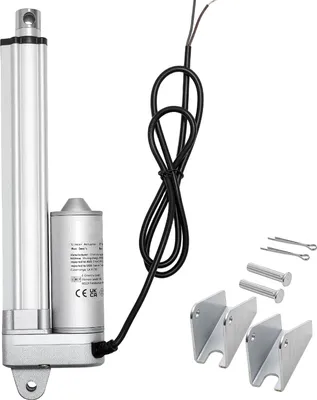 Produktbild von SucceBuy 12-V-Linearantrieb, 152,4 mm IP65 wasserdichter Linearmotor, 3000 N Linear Actuator, 5 mm/s Lineartechnik-Aktuatoren mit Montagehalterungen für Solartracker, Industriemaschinen, Türöffner