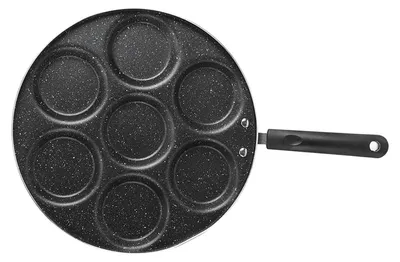 Image de Poêle à pancakes avec 7 trous et revêtement antiadhésif pour œufs