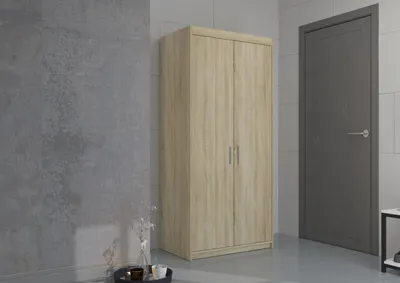 Obrázek produktu pro Dvoudveřová šatní skříň ADELINA - šířka 90 cm, dub sonoma