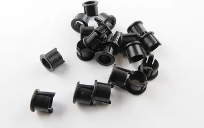 Immagine prodotto di 2 portalampade neri per LED da 5 mm, anelli di montaggio per portalampada, anelli in plastica