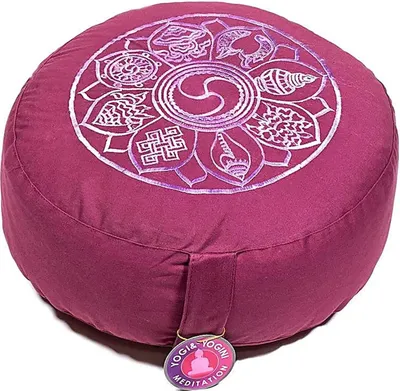 Produktbild von Meditationskissen glückverheißende Symbole hellaubergine -- 33x17 cm