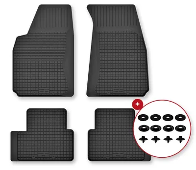 Image de Tapis de sol en caoutchouc pour Honda CR-Z 2010-2016 (coupé) – 4 pièces, noirs, semi-universel, adapté
