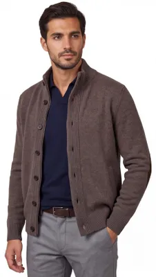 Produktbild von Barbour Strickjacke braun einfarbig Wolle