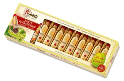 Asbach Pralinen gefüllt Osterfläschchen Zartbitter Packung 150g