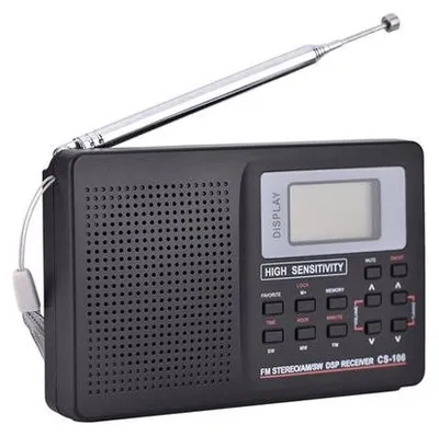Obrázek produktu pro Cosensi – Přenosné mini rádio s příjmem FM/AM/SW a funkcí hodin