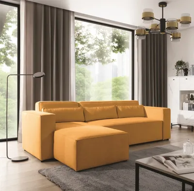 Produktbild von Ecksofa Schlafsofa WALDO Stoff Brooklyn Mostaza Ottomane Links