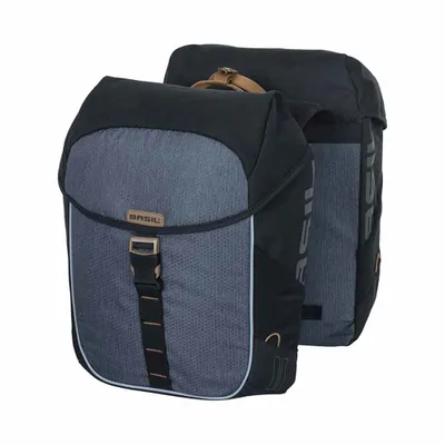 Obrázok produktu pre Dvojitá taška Basil Miles 34 l 34 x 19 x 43 cm - čierna/sivá