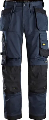 Produktbild von Snickers AllroundWork Stretch Loose Fit Arbeitshose m. Holstertaschen, EN 14404 Navy-Schwarz-48