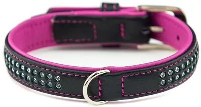 Obrázok produktu pre Nobby Pacific Deluxe, Pes, Štandardný obojok, Čierna, Fuksia, Jednofarebné, S-M, 33 cm